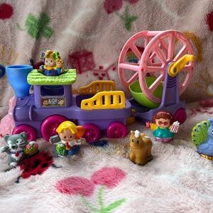 Pastel little people zoo train